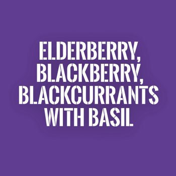  Elderberry,  blackberry,  blackcurrants  with basil 